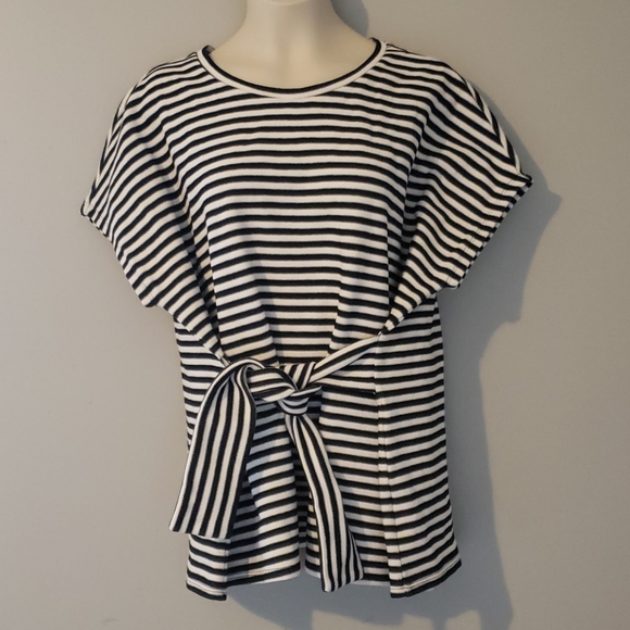Express Tops - Express striped tie back blouse